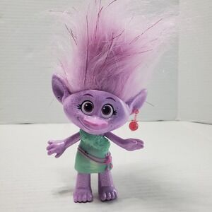 DreamWorks Trolls Gia Grooves Purple Pink Hair Doll Figure Hasbro Toy 7-9"